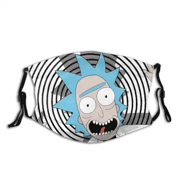 

Rick Sanche Reusable Face Mask with Filter Rick and Morty Dustproof Mask Protection Cover Respirator Mouth Muffle