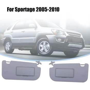 

1Pair Car Inner Sun Visor Shield Shade Board with Mirror for KIA Sportage 2005 2006 2007 2008 2009 2010 Grey