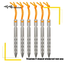 Тито 6 шт из титана для палатки Peg V Форма титановый шип ветрозащитный Открытый Кемпинг из титана для палатки аксессуары для ногтей из титана для палатки Тито 6 шт из титана для палатки Peg V Форма титановый шип ветрозащитный Открытый Кемпинг из титана для палатки аксессуары для ногтей из титана для палатки