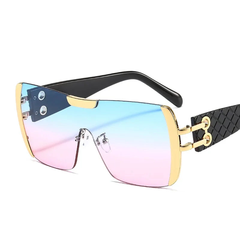 D&T 2021 New Fashion Sunglasses Women Men Brand Designer Gradients Lens Alloy PC Frame Luxury Hot Selling Quality Square Leopard big sunglasses Sunglasses