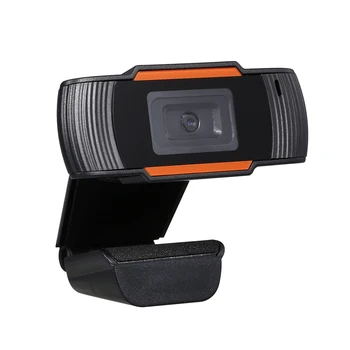 

720P Fixed Focus USB Webcam with Sound Absorbing Noise Reduction Microphone for Online Conference Video Call Live Streaming
