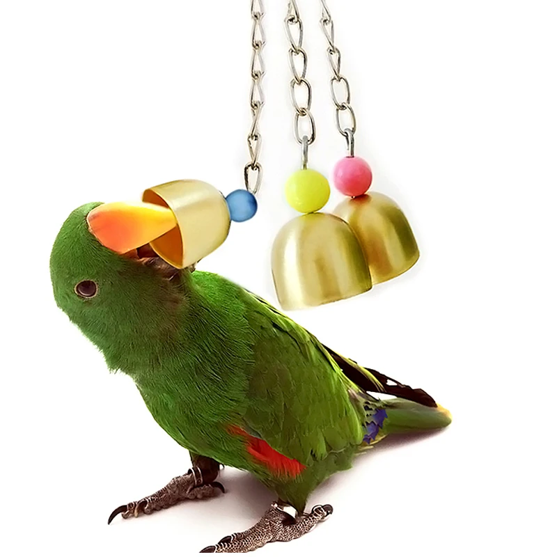 Кольцо колокольчик сплав Cockatiel высокое качество игрушки для птиц жевательные ползунки попугай подвесная клетка попугай