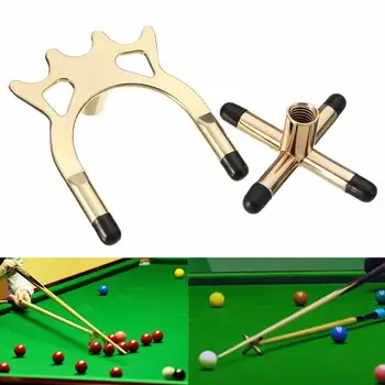

Billiards Rack Anti-slip Snooker Rod Bridge Head Billiards Metal Cross Rod Holder Pool Stick Frame Accessory