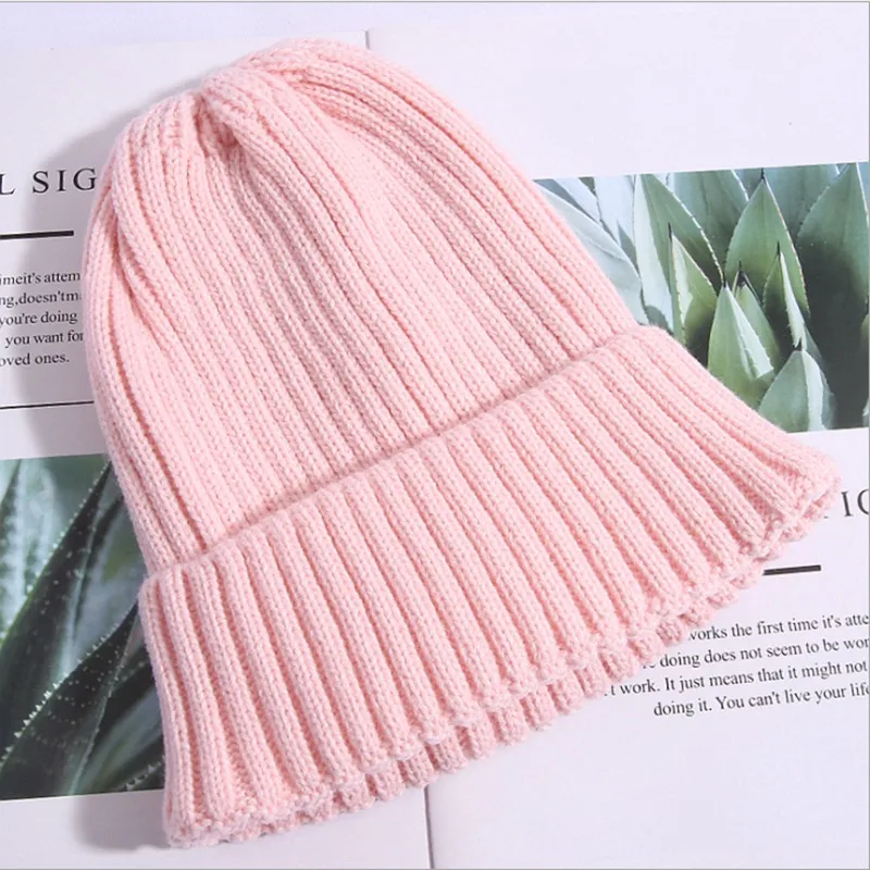 winter beanie MYZOPER 2019 New Street Dance Korean Version Hip Hop Beanie Solid Color Keep Warm Unisex Simple Knitted Hat Adult Cap fisherman skully Skullies & Beanies