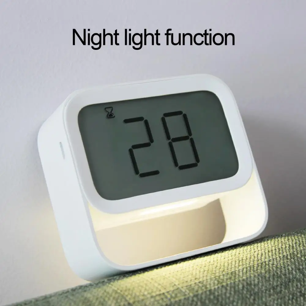 Alarm Clock FCL01 Mini Rechargeable Rectangle Large Screen LED Night Light Lamp