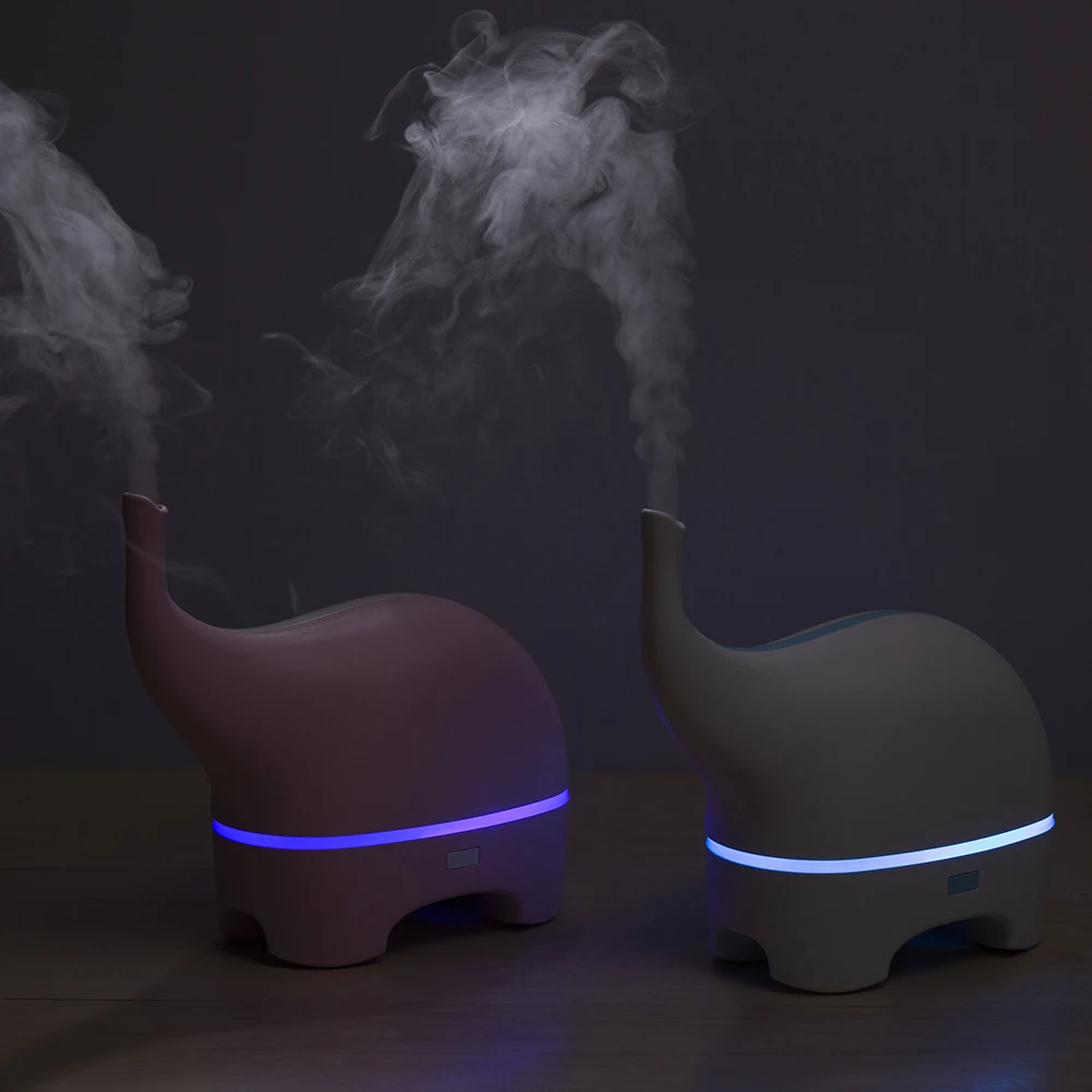 Diffusore di aromi USB, elefante divertente, DC 5V, diffusore di oli essenziali a ultrasuoni, LED colorato, umidificatore, nebulizzatore, umidificatore portatile_voghion.com