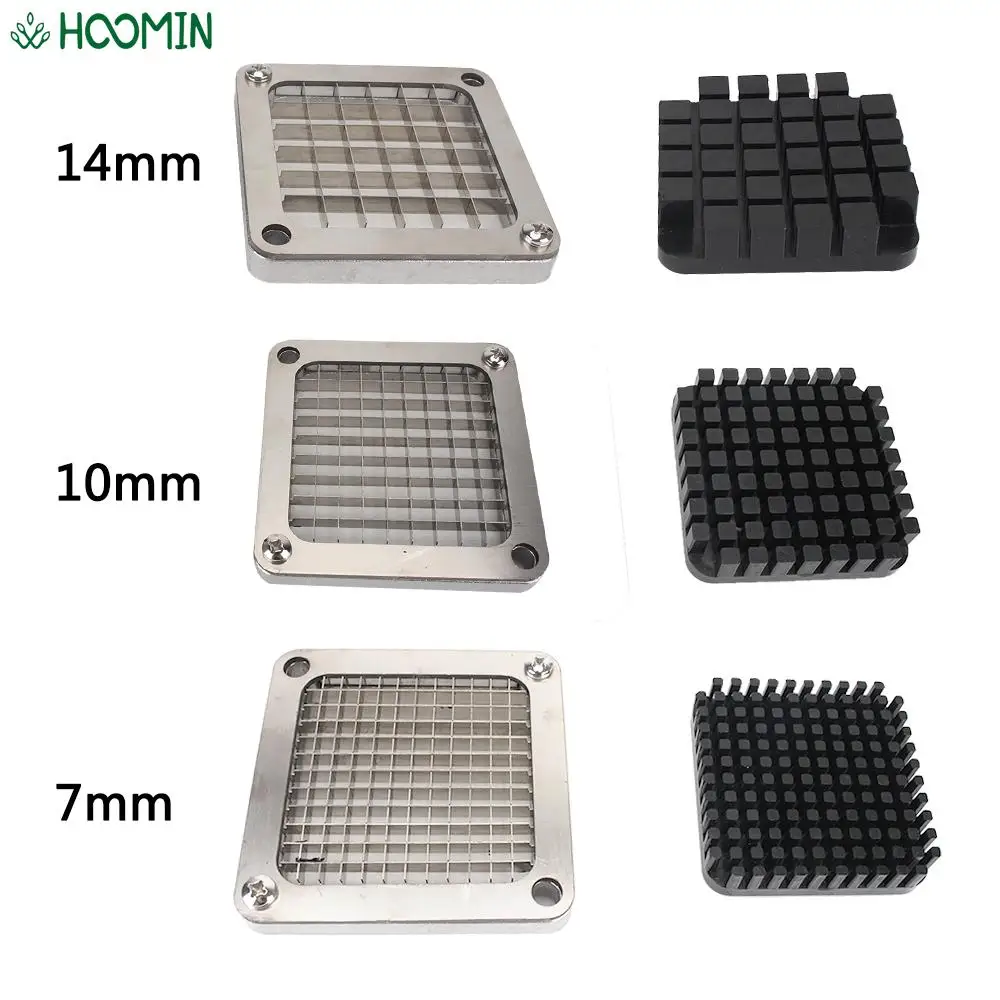 Stainless Steel French Fry Cutter Accessories +3 Blades Size
