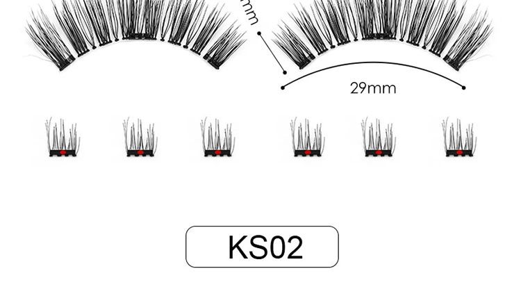 Магнитные накладные ресницы Natural Wispy 25 мм 3D искусственная норка Easy Fan Eye Lashes магнитные Накладные ресницы с 5 магнитами