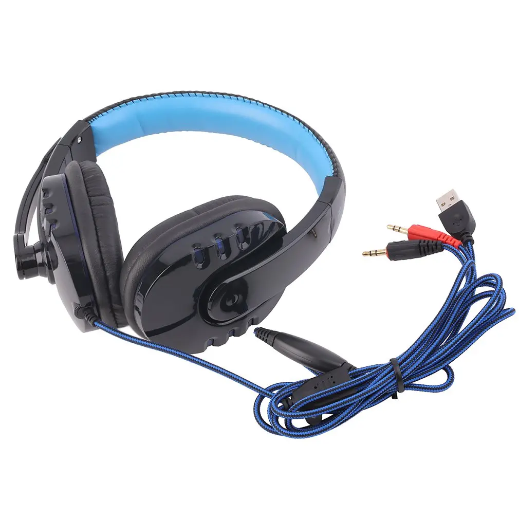 

ONLENY Professional Gaming Headset Surround Stereo Game Headphone Headband Earphone 3.5mm with Light Mic Microphone For Computer