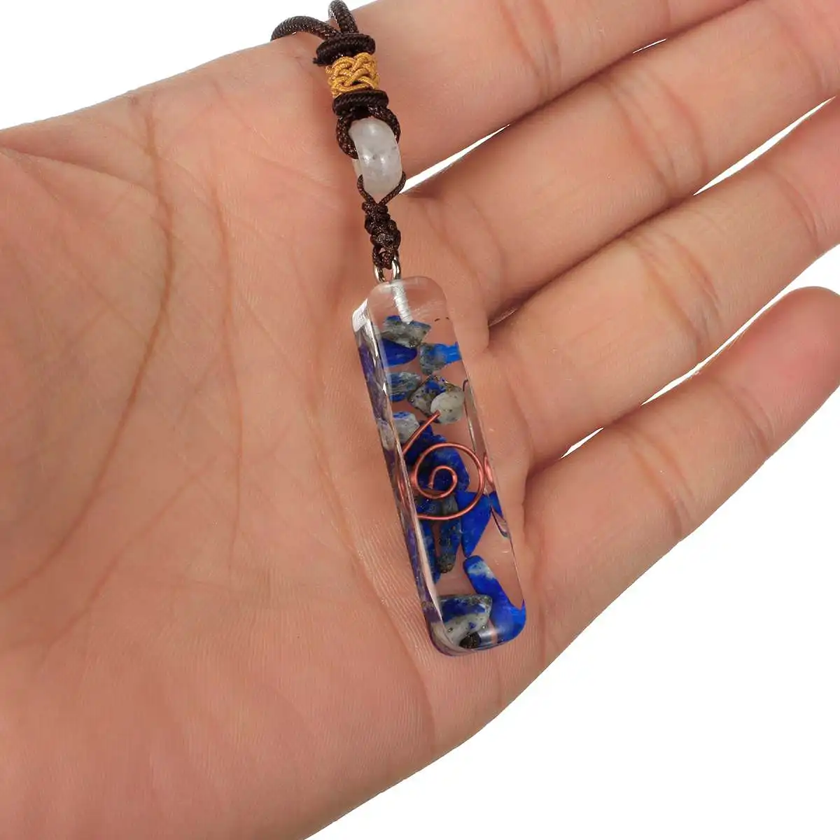 Подвеска Chakra Orgone, камни, натуральный камень, кулоны, кварцевый точечный целебный кристалл, мулит цвет, ожерелье ручной работы