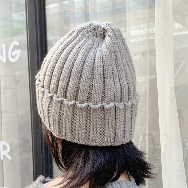 Новая Вязаная шшапка harajuku Мода головные уборы Skullies Вязание шляпа, мужские и женские бейсбольные кепки, негабаритный Slouchy мешковатые зима теплая Мужская Лыжная Шапочка
