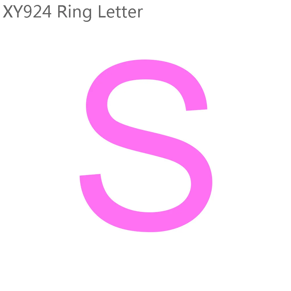 Letter S Trusta 925 Твердые ювелирные изделия из настоящего стерлингового серебра 26 букв A-Z коктейльное кольцо Размер 5 6 7 девочек Дети Рождественский подарок XY924 - Цвет основного камня: Letter S