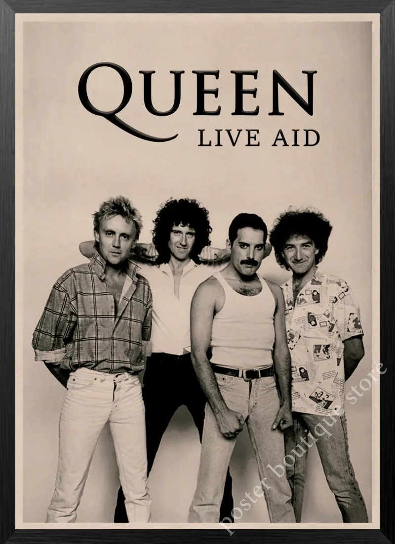 Queen Band музыкальный плакат на крафт-бумаге Фредди Меркьюри Винтаж высокого качества Рисунок ядро декоративная роспись стены стикер