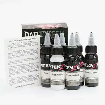 

High quality 6 color tattoo ink pigment set 1 oz (30 ml l professional beauty permanent body painting ink