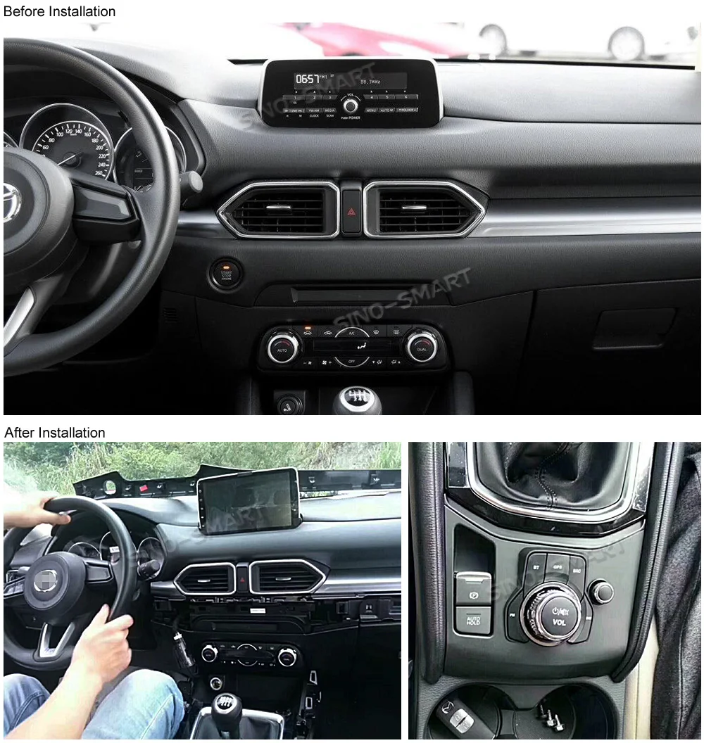 Clearance SINOSMART 4/8 Core CPU, 2G RAM Android 8.1 Car GPS Navigation for Mazda CX-5 2017 2018 No Canbus 7