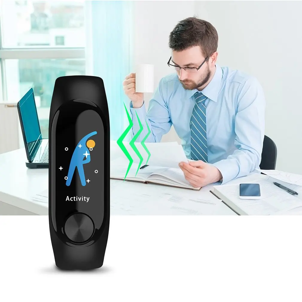 Умный Браслет фитнес-трекер красочный экран OLED smartBracelet частота сердечных сокращений сообщения кровяное давление водонепроницаемый smartband