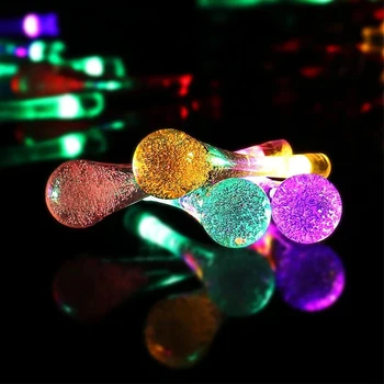 

Xmas LED Droplet Bulb String Light Christmas Garden Light Lawn Courtyard Battery Control Lamp String Party Home Party Decoration