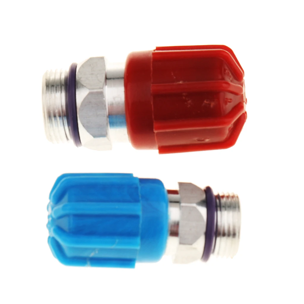 2 Pieces Car Air Conditioning A/C Valve Cores with Caps Rapid Seal Kit