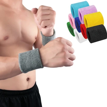 1 Paar Kleurrijke Sport Polsbandjes Basketbal Badminton Tennis Fitness Katoen Pols Guard Zweet Absorptie Breien Handdoek Mouw 1 Paar Kleurrijke Sport Polsbandjes Basketbal Badminton Tennis Fitness Katoen Pols Guard Zweet Absorptie Breien Handdoek Mouw