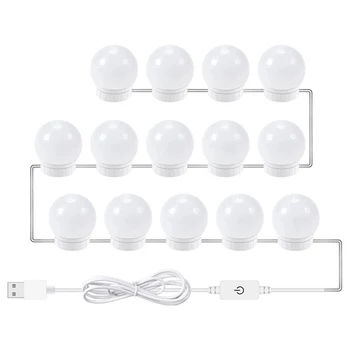 

Led Vanity Mirror Lights Kit With 14 Dimmable Light Bulbs For Makeup Vanity Table Set In Dressing Room Lighting Fixture Strips R