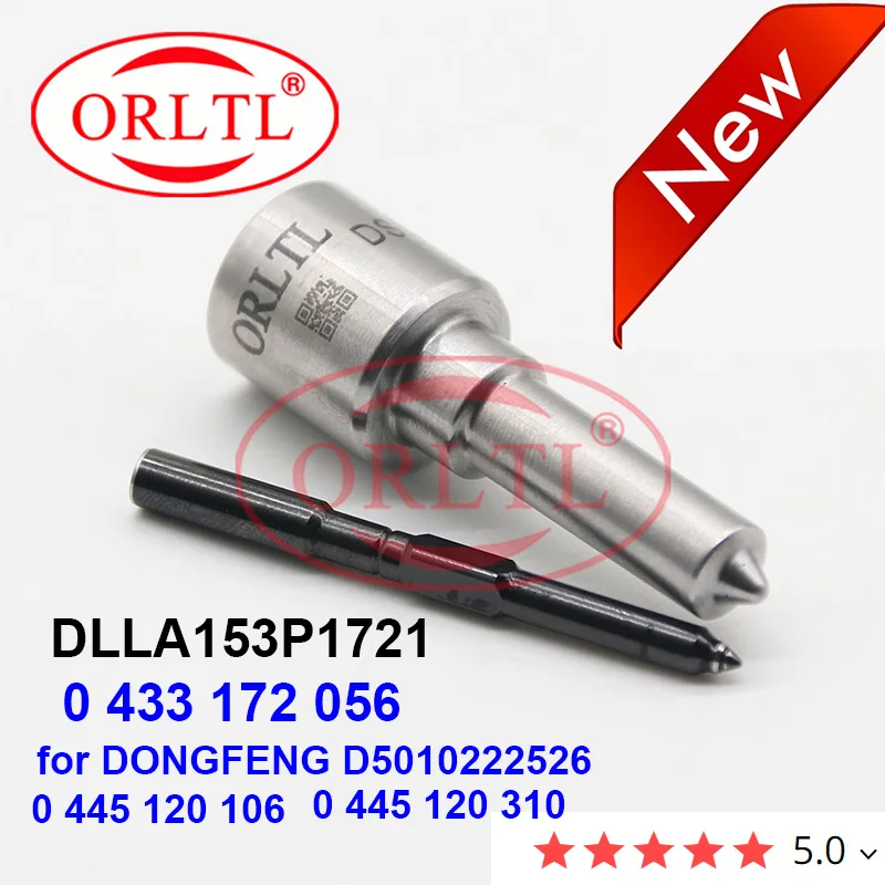 

ORLTL Commmon Rail Nozzle DLLA153P1721 0 433 172 056 for 0445120106 0445120310 0 445 120 106 0 445 120 310 DONGFENG D5010222526
