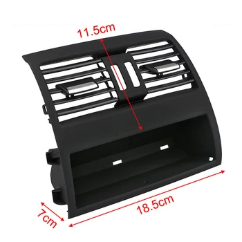 

Central Air Conditioning Vent Panel Console Fresh Air Outlet Grille Black Cover Replacement Kit Car Accessories