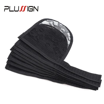 Ponytail Net Base Hair Net For Making Ponytail Hair Extension Black Pony Tail Weaving Net With Adjust Strap Lace Net For Wigs