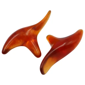 

1pc Triangle Massager Amber Resin Wax Triangle Foot Feet Massage Tool Body Gua Sha Acupuncture Shiatsu Tool