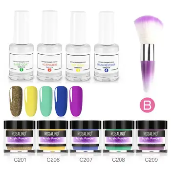 

Dipping Powder Nail Kit With 5 Colors Glitter Starter Nail Kit Acrylic Dipping System For French Nail Manicure Nail Art Set
