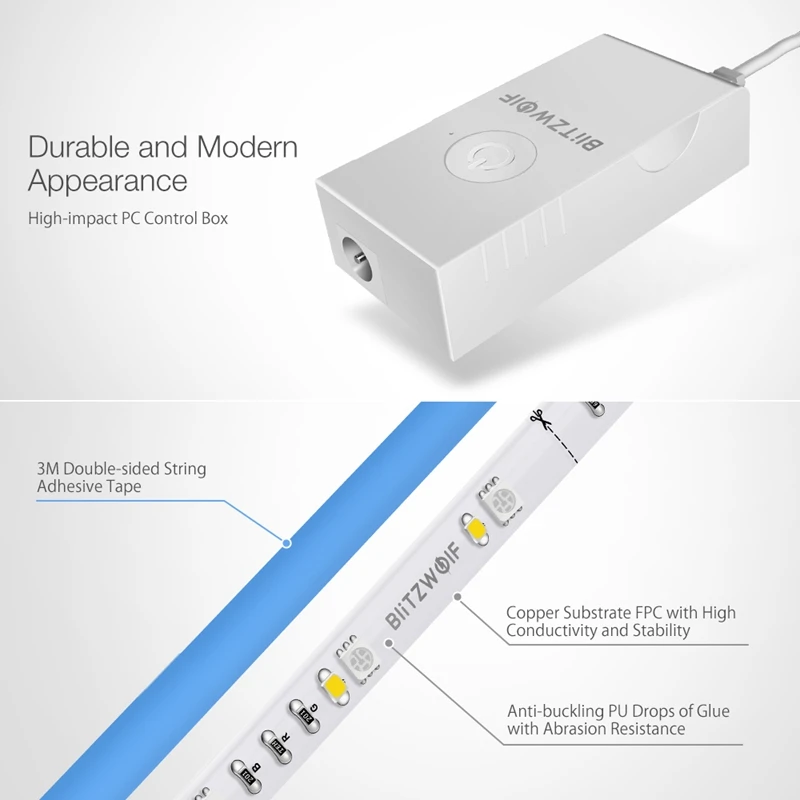 app controle rgbw led kit tira de