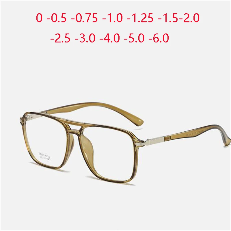 Olivgrüner Rahmen übergroße Myopie Brille Anti blaue Strahlen tr90 Studenten verschreibung pflicht ige Brille Dioptrien 0-800-0, 5-1, 5 bis-0,5