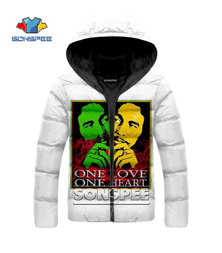6 SONSPEE, новинка,, Bob Marley Singer, Harajuku, 3D принт, хип-хоп, пуховик для мужчин, wo, для мужчин, забавная, зимняя, теплая, уличная куртка, для женщин G4 - Цвет: 6