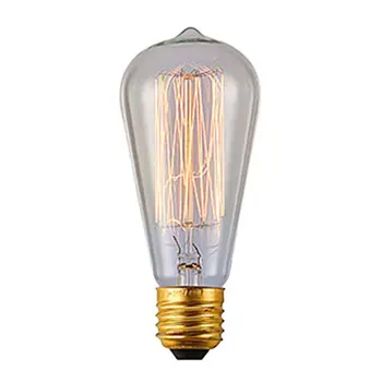 

ST64 Incandescent Filament Lighting Tungsten Lamp Warm Color Home Hotel Decorative Lights Retro Tungsten Bulb