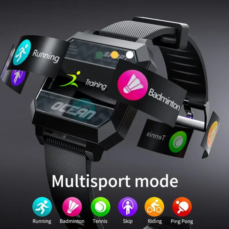 LOKMAT OCEAN 2 Men's Smart Watch Full Touch Fitness Tracker Heart Rate Blood Pressure Monitoring Sports Detection | Электроника