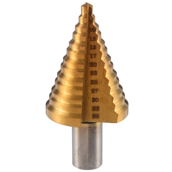 

Durable 5-35mm Titanium Cone HSS Steel Step Drill Bit Metal Working Drilling Hole Cutter Step Bits Multi For Wood Metal Drilling