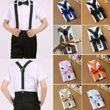 Elastic Flexible Adjustable Kids Boys Girls Baby Straps Solid Fashion Suspenders Clip-on Braces Bow Tie Set Wedding Suit Party Elastic Flexible Adjustable Kids Boys Girls Baby Straps Solid Fashion Suspenders Clip-on Braces Bow Tie Set Wedding Suit Party