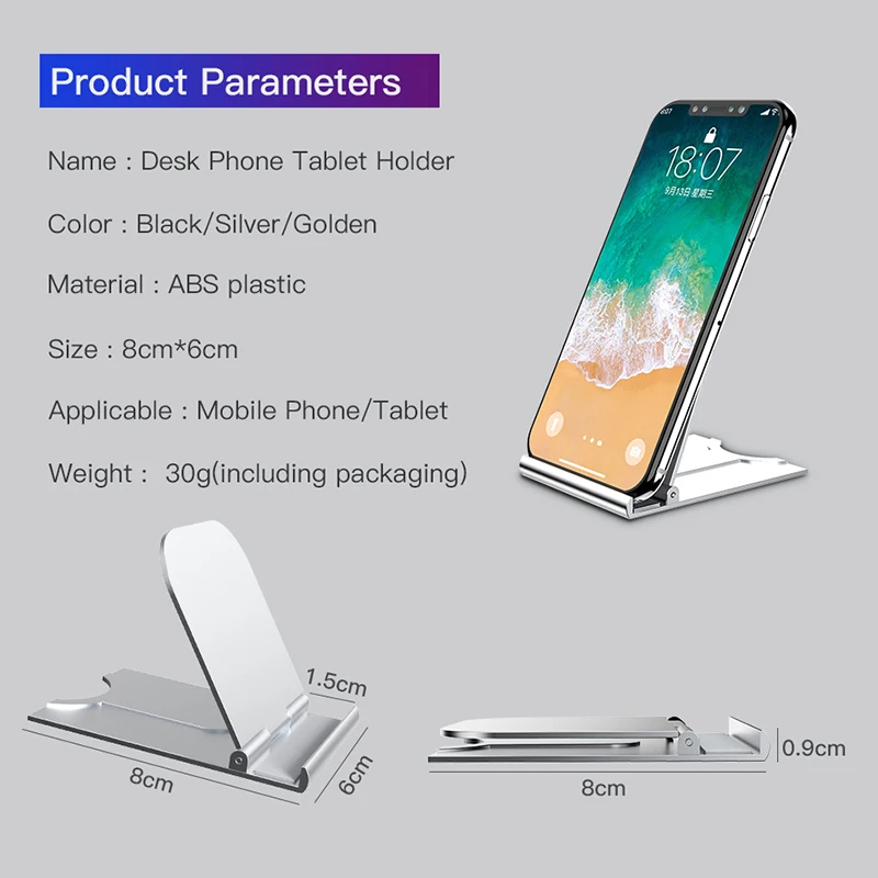 ACCEZZ Настольный держатель, подставка для телефона, универсальная для iPhone 11 Pro 7 X, поддерживающий кронштейн, регулируемая на 180 градусов, для ipad, huawei, планшета