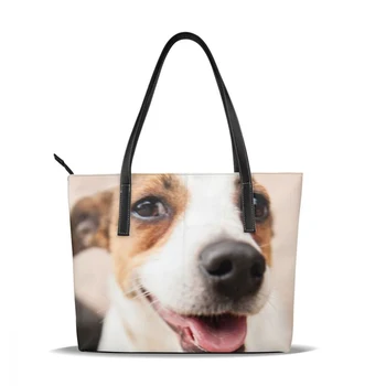 

Jack Russel Handbag Jack Russel Top-handle Bags University Trend Leather Tote Bag Print Large Women Handbags