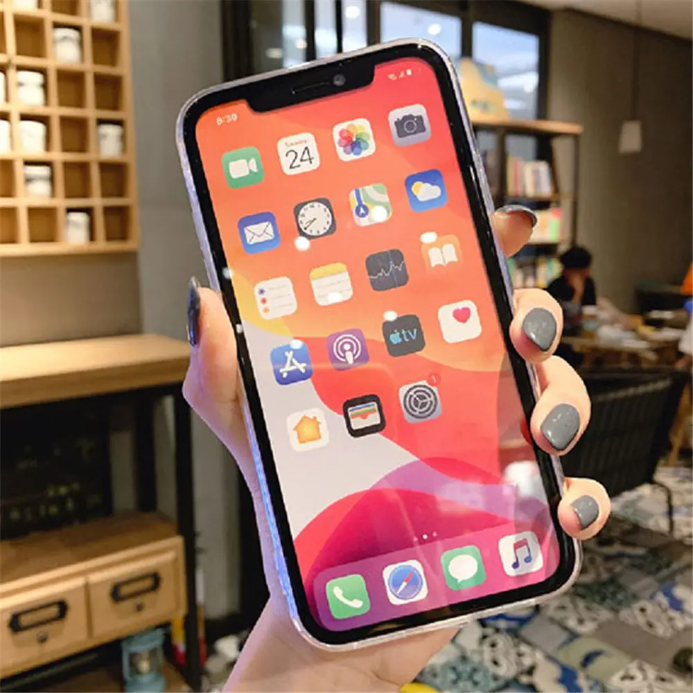 Lovebay Блестящий блестящий чехол со звездами и Луной для iPhone 11 Pro X XR XS Max 7 8 6 6s Plus прозрачный мягкий чехол для телефона TPU задняя крышка