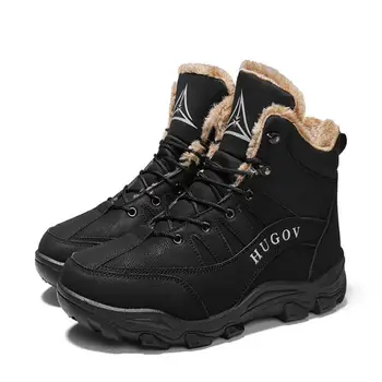 

Winter Men Hunting Boots Waterproof Outdoor Warm Plush Adventure Trail Mountain Climbing Shoes High-top Tactical Hiking Boots