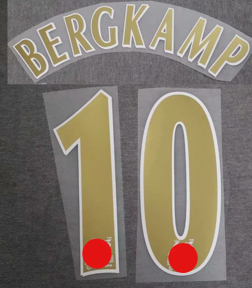 Высокое качество Ретро#14 HENRY#10 BERGKAMP Nameset Pu Материал печать футбольная нашивка значок