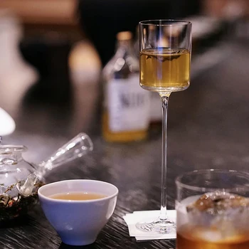 

Japanese Crystal glass cup Classic Straight goblet champagne glasses Cocktail glasses Home Bar Hotel party wedding glasses