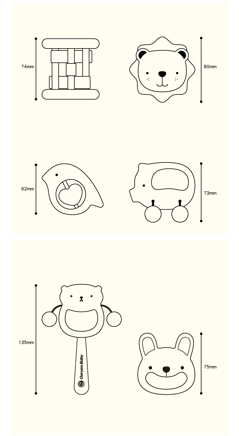 Wooden Soothing Rattles Mobiles Toys for Toddler 0-12 Months Children Play Game Newborns Gift Box Baby Awakening Stuff Musthaves (7)