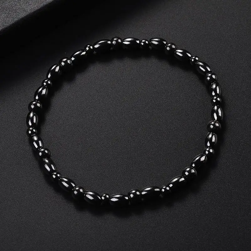 Стимулирующий акупунктурных точек терапии сжигание жира здравоохранения магнитный похудение анклет(браслет на ногу браслет черный желчнокаменная Вес потери