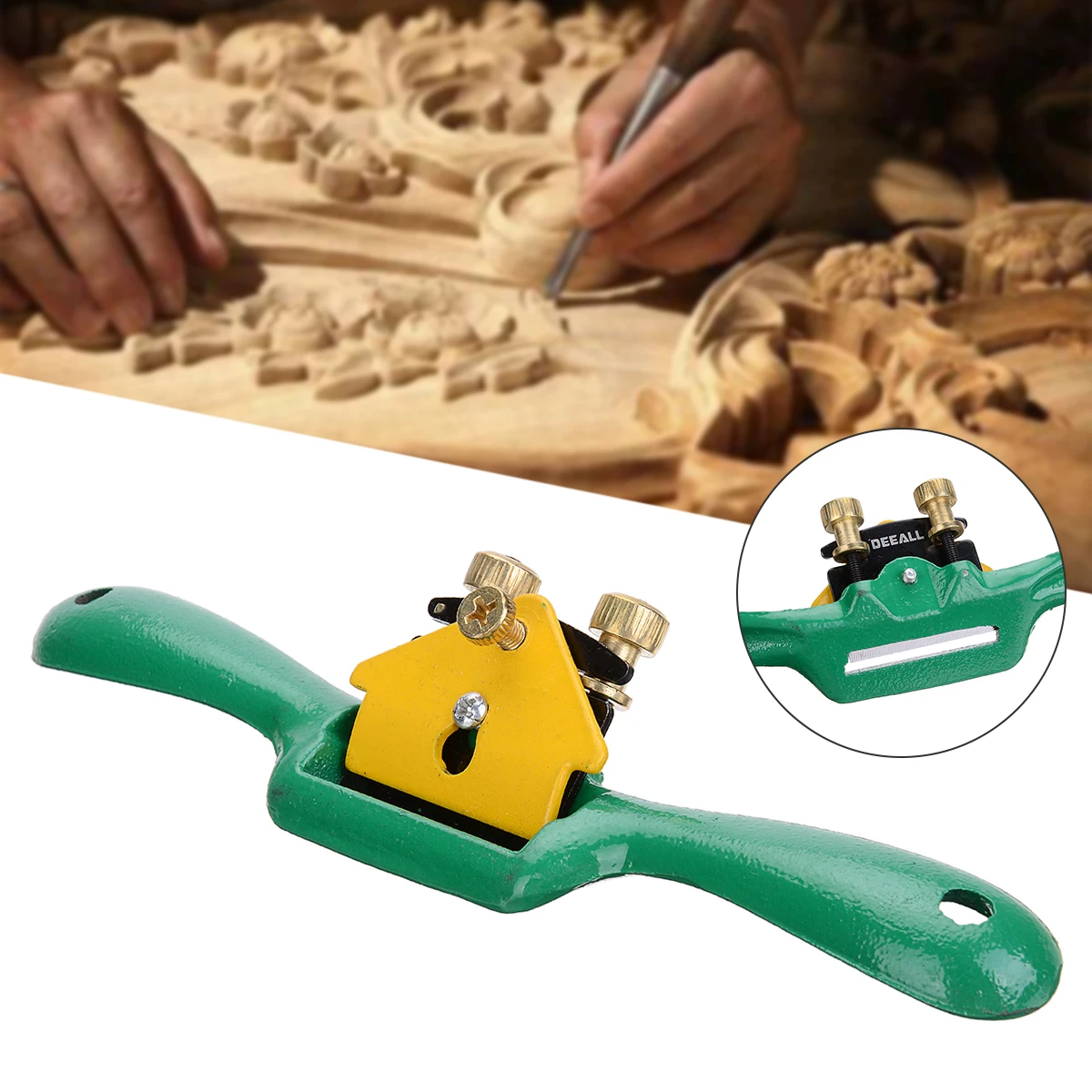 

Mayitr Iron Spoke Shave Plane 44mm Metal Cutting Edge Wood Shaping For Woodworker Woodworking Machinery