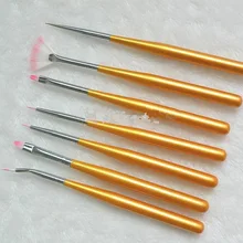 Ka fu lan dai маникюрный флуоресцентный маркер diao hua bi широкая кисть, включающая ряд пенообразных кистей hua bi Gold Seven Case