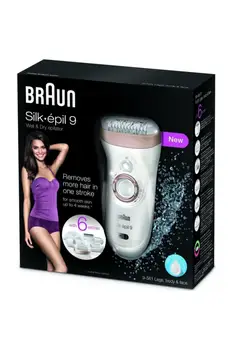 2021 Original Braun de seda-epil 9 9561 depiladora 6 archivos adjuntos mojado y seco inalámbrico depiladora cabello cuidado de las mujeres sin pelo limpio