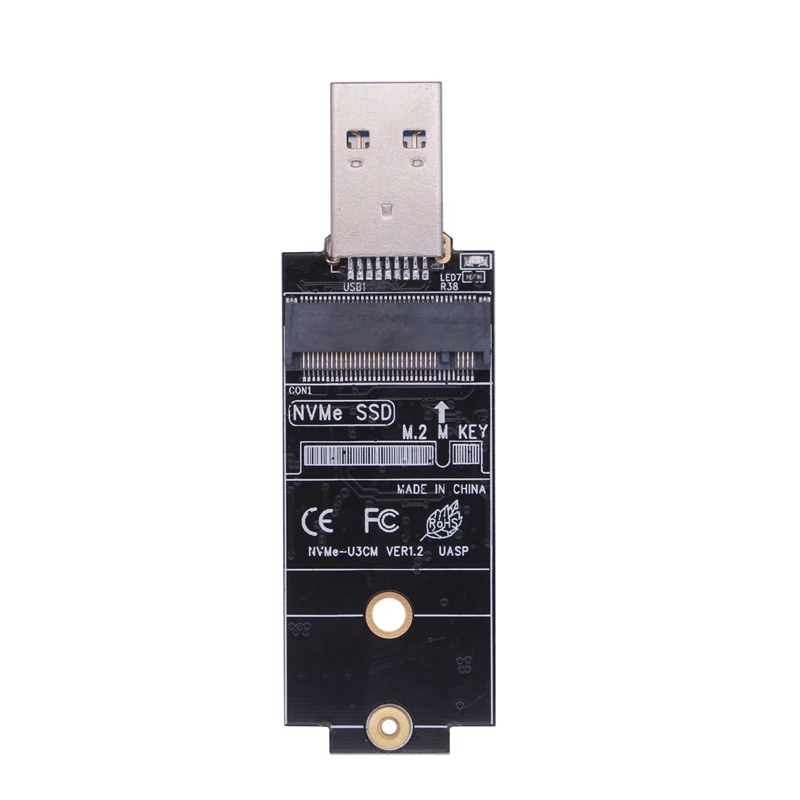 NVME Case Enclosure SSD NVME to USB Adapter M.2 NVMe Box 10Gbps USB3.1 Type-A PCIe M2 SSD Case Enclosure For 2230 2242 Drive