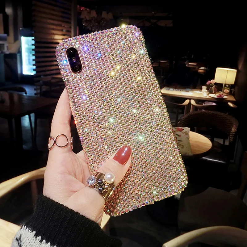

Full Bling Crystal Diamond Case Cover For iPhone 11 Pro XS Max XR X 8 7 Plus Samsung Galaxy Note 20 10 9 S20 Ultra S10/9/8 Plus