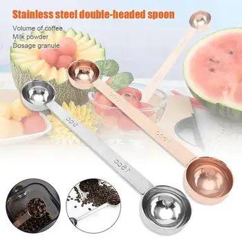 

High Quality Stainless Steel Baking Measuring Spoon Double Side Tea Coffee Measuring Spoon Durable Kitchen Measuring Spoons
